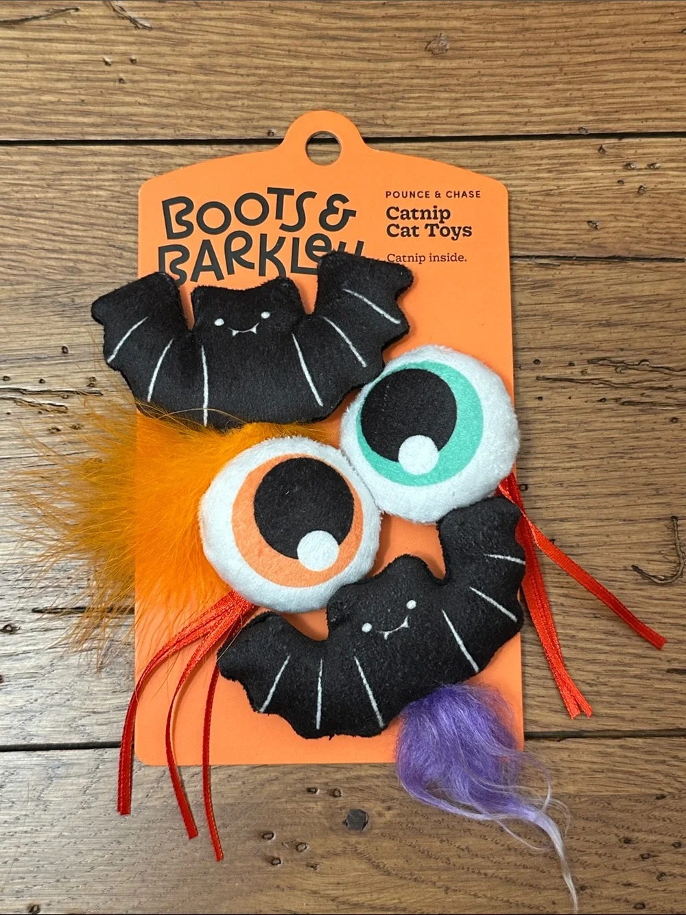Boots & Barkley Halloween Catnip Toys - Black, Orange, Teal, Purple